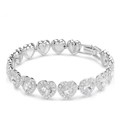 Ariana Grande X Swarovski Tennis Bracelet Mixed Cuts Heart White Rhodium Plated Swarovski 5720860.Png